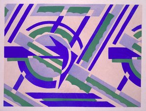 Design fra "Nye dekorative komposisjoner", slutten av 1920-tallet (pochoir-trykk)